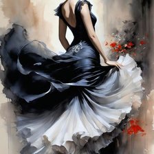 Схема вышивки «танцовщица»