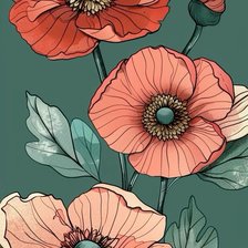 Схема вышивки «маки»