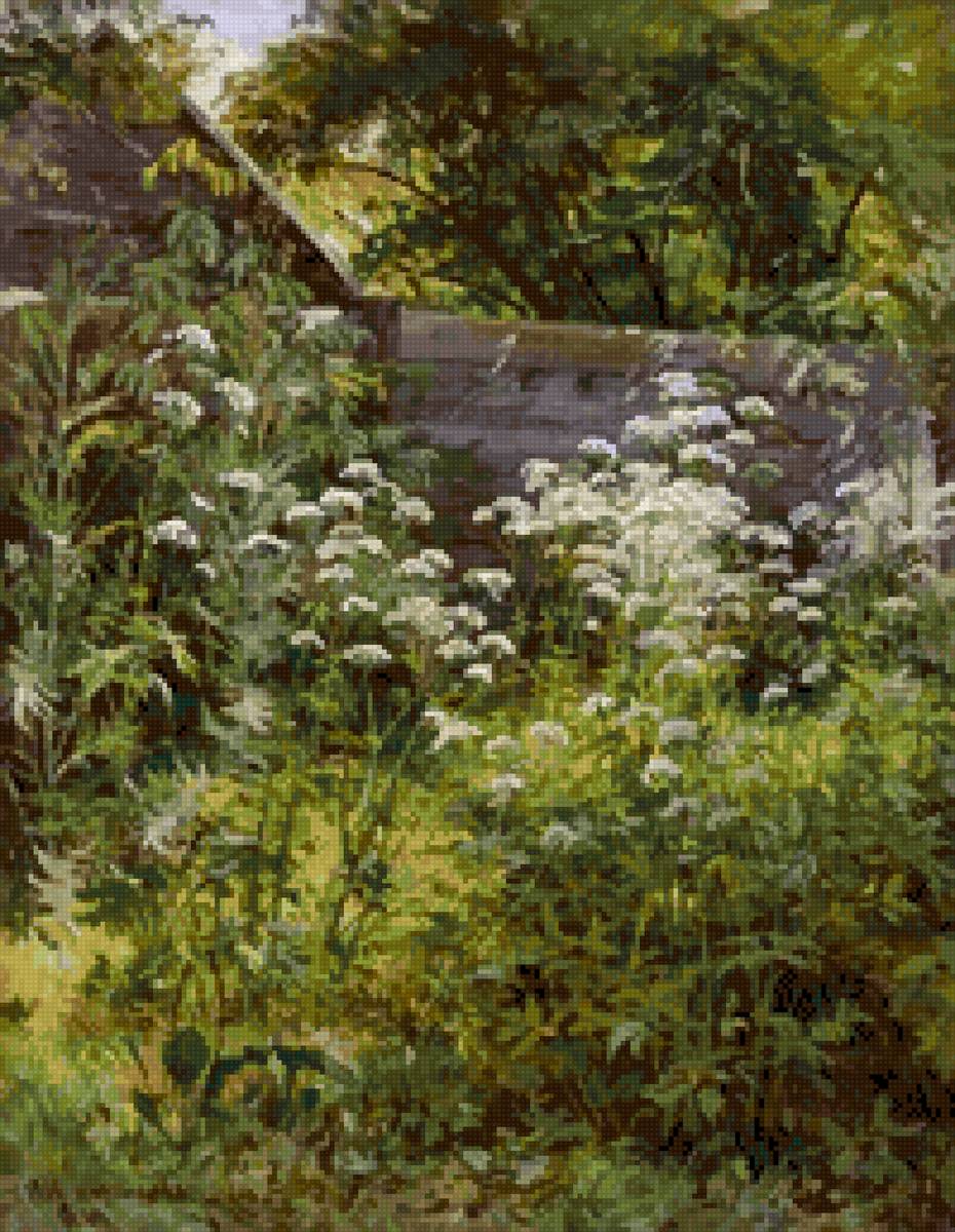 Сныть - сад, по мотивам картины шишкина, трава - предпросмотр