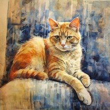 Схема вышивки «orangecat»