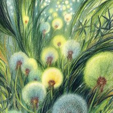 Схема вышивки «Одуванчики. Олег Майоров»