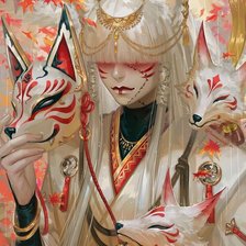 Схема вышивки «Кицуне»