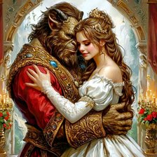 Схема вышивки «Красавица и чудовище»