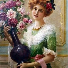 Схема вышивки «Эмиль Вернон Цветочница»