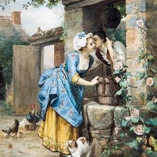 Схема вышивки «Метцмахер. Встреча у колодца»