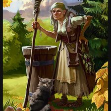 Схема вышивки «Русская сказка. Баба Яга»