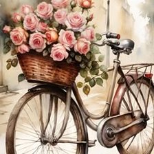 Схема вышивки «Bicicleta antigua»