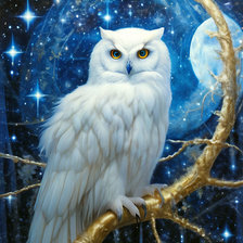 Схема вышивки «филин»