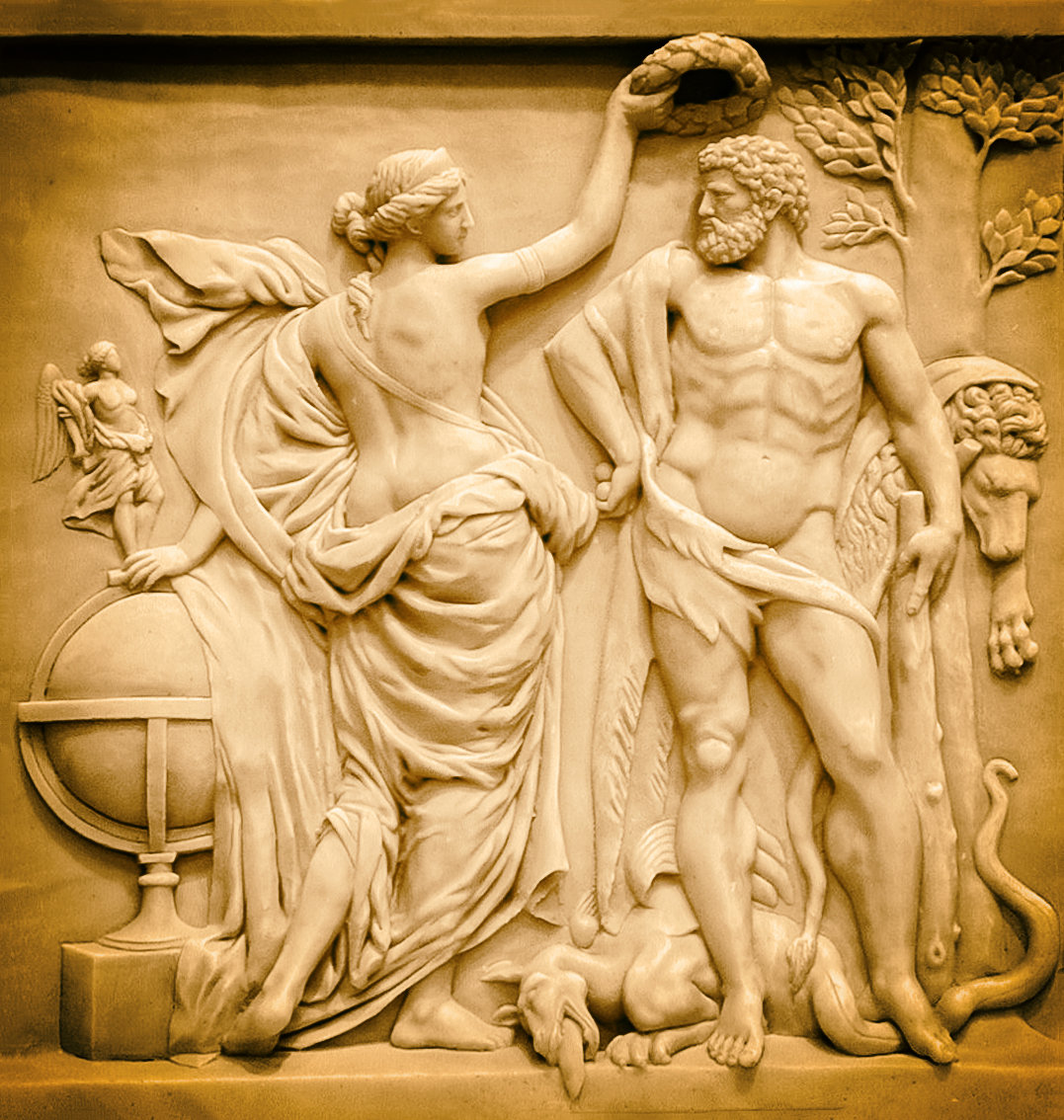 Коронация Геракла - барельеф, мифы, греция, геракл - оригинал