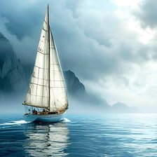 Схема вышивки «Одинокий парус»