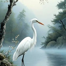 Схема вышивки «ЦАПЛЯ»