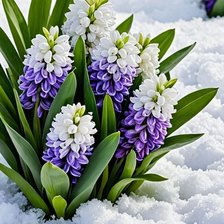 Схема вышивки «Первоцветы, гиацинт»