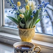 Схема вышивки «Тюльпаны»