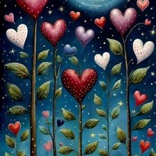 Схема вышивки «Сердца»