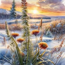 Схема вышивки «Зимние утро»