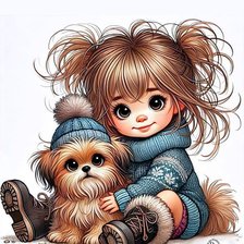 Схема вышивки «девочка»