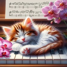 Схема вышивки «котенок»