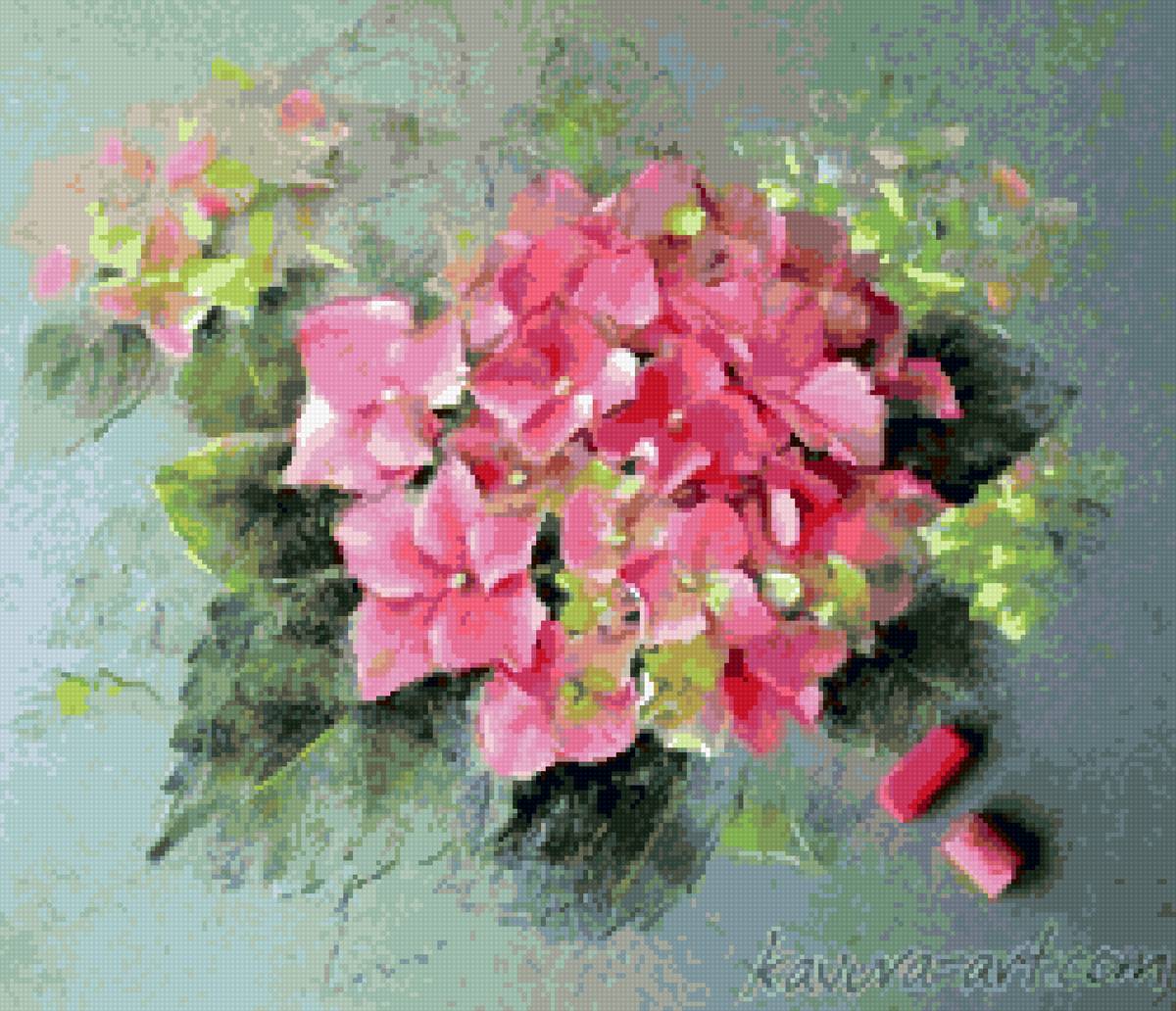 Вера кавура - цветы букет гортензия - предпросмотр