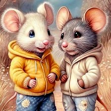 Схема вышивки «мышки»