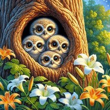 Схема вышивки «птицы»