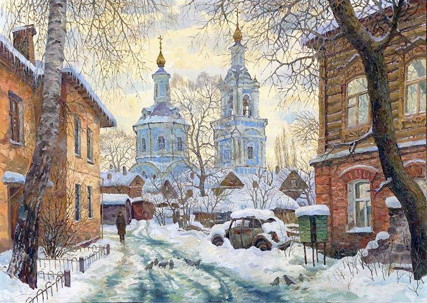 №2865021 - зима, пейзаж, городской пейзаж, золотарев - оригинал