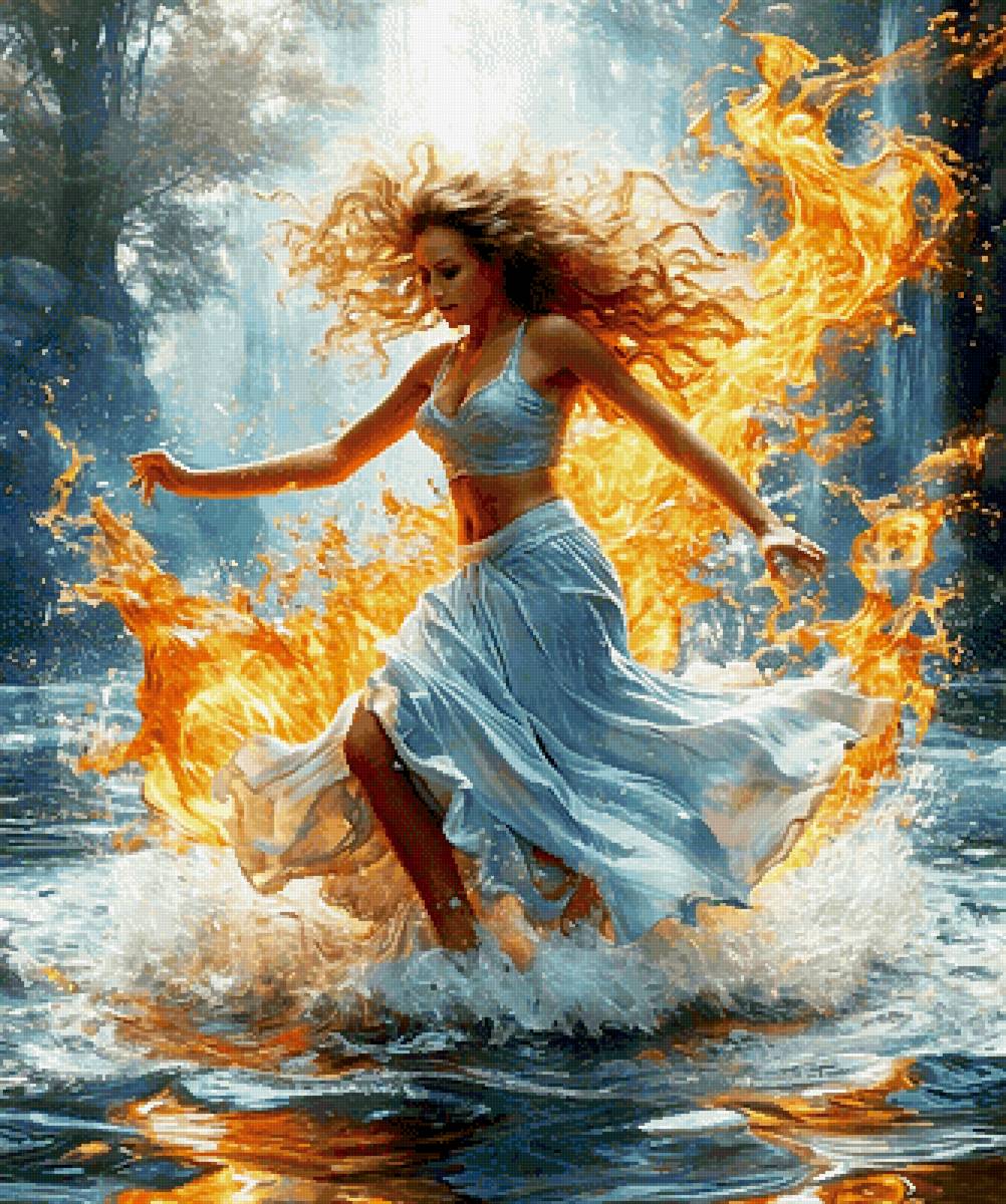 ТАНЕЦ - огонь, стихии, вода, девушка - предпросмотр