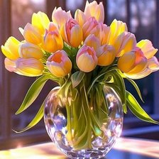 Схема вышивки «Тюльпаны»