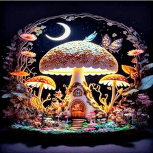 Схема вышивки «Грибы»