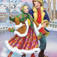 Схема вышивки «Русские забавы»