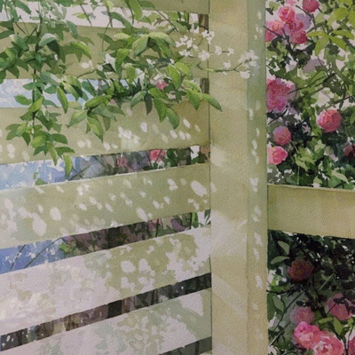 Абе Тошиюке_4 - картина, розы, природа, акварель, пейзаж - предпросмотр