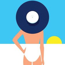 Схема вышивки «Пляж, девушка»