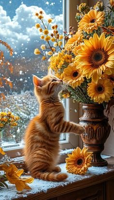 Рыжик 2 - животные, котик, зима - оригинал