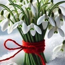 Схема вышивки «Подснежники»