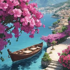 Схема вышивки «лодка»