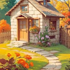 Схема вышивки «домик2»