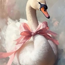 Схема вышивки «Лебедь»