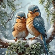 Схема вышивки «птица»