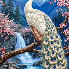 Схема вышивки «Павлин»