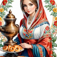 Схема вышивки «Русская красота»