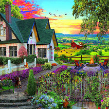 Схема вышивки «пейзаж»