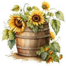 Схема вышивки «подсолнухи»