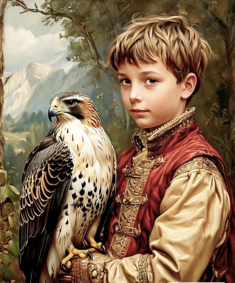 Крепкая дружба - сокол, мальчик, друзья - оригинал