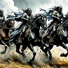 Схема вышивки «Всадники дикой охоты»