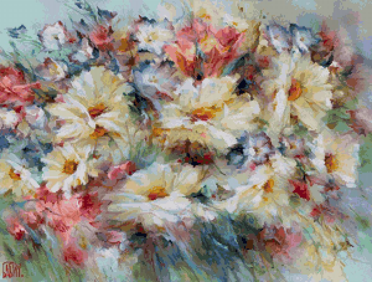 Владимир бабич - цветы букет натюрморт - предпросмотр