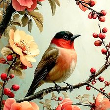 Схема вышивки «Птицы»