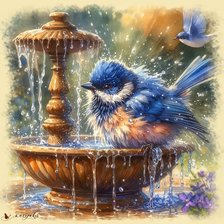 Схема вышивки «птица»