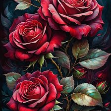 Схема вышивки «розы»