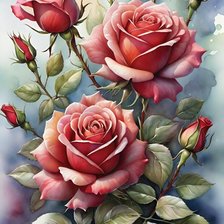 Схема вышивки «розы»