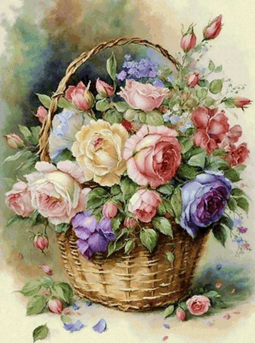 №2866756 - корзинка, корзина цветов, цветы - предпросмотр