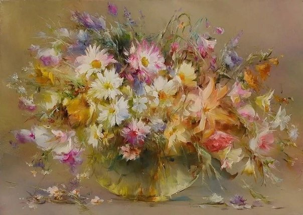 Владимир бабич - цветы букет натюрморт - оригинал